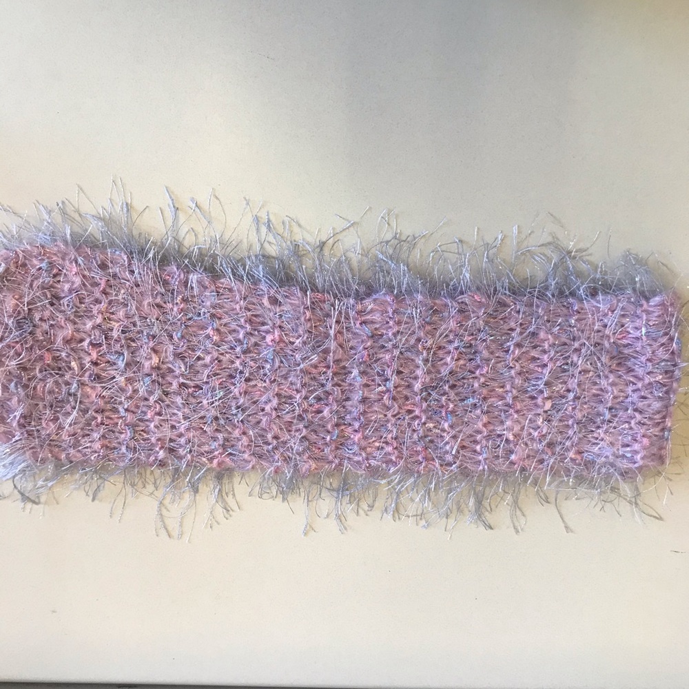 Wool eyelash scarf